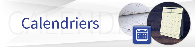 Calendriers de poche de table ou muraux